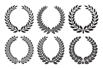 Laurel Wreath Vector Set - Classic Award and Achievement Symbols
