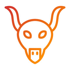 Bull Skull Icon Style