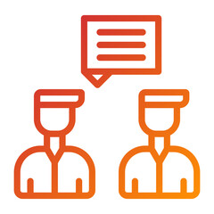 Face to Face Talk Icon Style