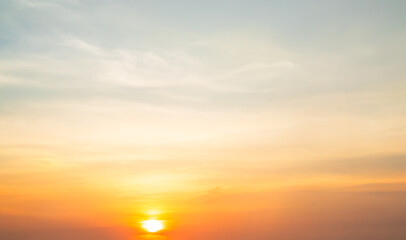 Sky sunset evening sunrise cloud weather dramatic landscape goldent and indigo color gradient...