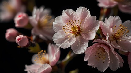 Macro Shot of Cherry Blossoms
