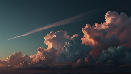 Celestial Majesty: background Sunset Clouds in Pastel Hues
