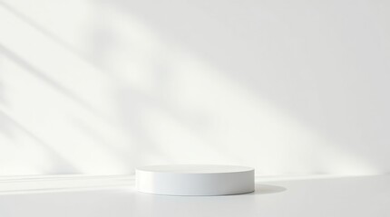 Gray 3D rendering of a podium with abstract figures
