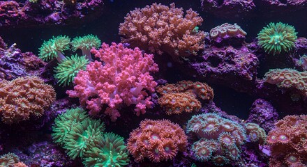 Vibrant Underwater Coral Reef Ecosystem