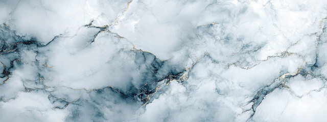 Tekstura białego marmuru z błękitnym odcieniem, tło dla projektu generative ai 