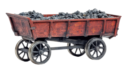 Classic Vintage Wooden Wagon with Rustic Wooden Panels, Sturdy Metal Wheels, and Timeless Craftsmanship isolated on white background 