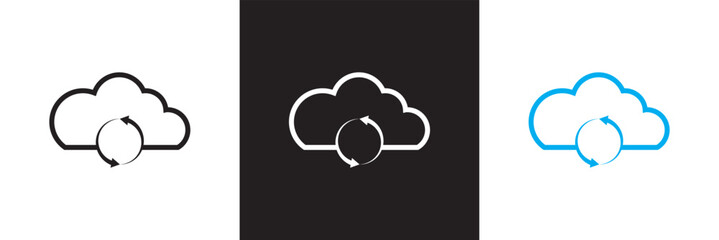 Cybersecurity icons. Vector illustration. isolated on white and black background. EPS 10