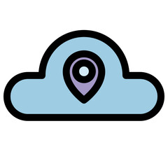 Obraz premium Cloud computing symbol - Cloud computing, cloud infrastructure, technology and network icon.