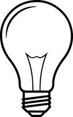 Obraz premium light bulb outline vector illustration