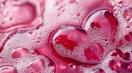 Abstract heart shape in water drops. Close-up. Possible use Background, wallpaper