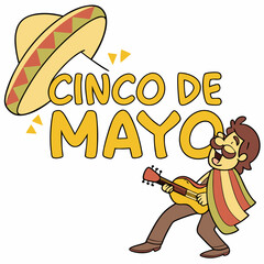 Funny Cinco de Mayo Music Theme – Vector Artwork