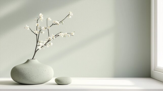 Minimalist Smooth Stone Soft Pistachio Green Simple and Pure Text