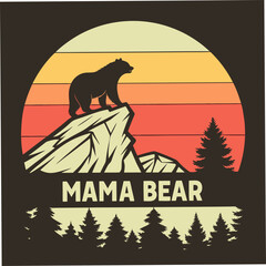 Mountain Wilderness Mama Bear Graphic – Digital Print