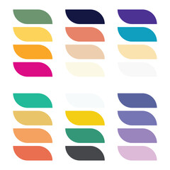 Abstract color palette Color swatches	