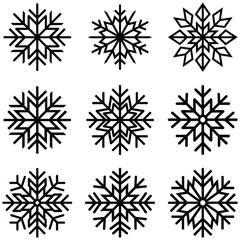 Obraz premium set of snowflakes