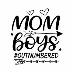 Heartfelt Mom of Boys Hand-Lettered Artwork for Prints & Gifts