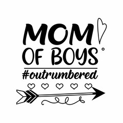 Heartfelt Mom of Boys Hand-Lettered Artwork for Prints & Gifts