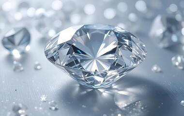 Diamond Background Image, Jewelry Natural Texture Banner Advertisement