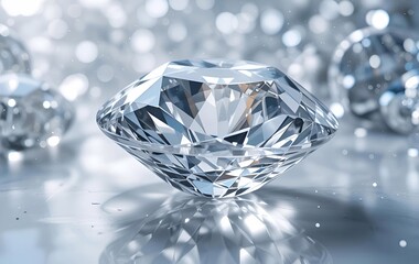 Diamond Background Image, Jewelry Natural Texture Banner Advertisement