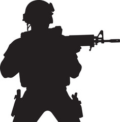 "Army Soldier Silhouette Vector | Military Troops Illustration"

"Warrior Army Silhouette | Military Force Graphics"