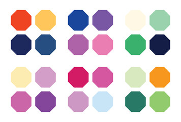 Abstract color palette Color swatches	