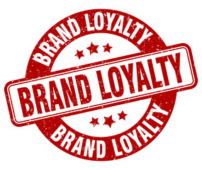 brand loyalty stamp. brand loyalty label. round grunge sign
