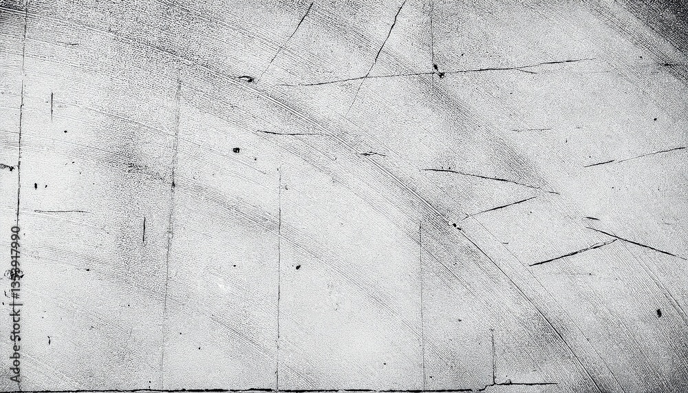 Poster minimalist scratched surface texture with abstract black lines on white concrete, perfect for backgr