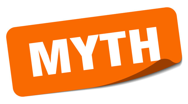 myth sticker. myth label