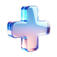 Obraz premium Blue plus sign 