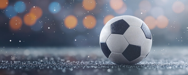 Fototapeta premium soccer ball on the field