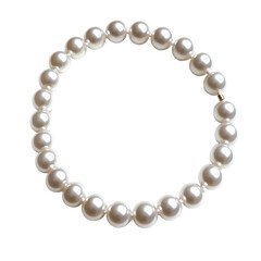 pearl necklace isolated on white