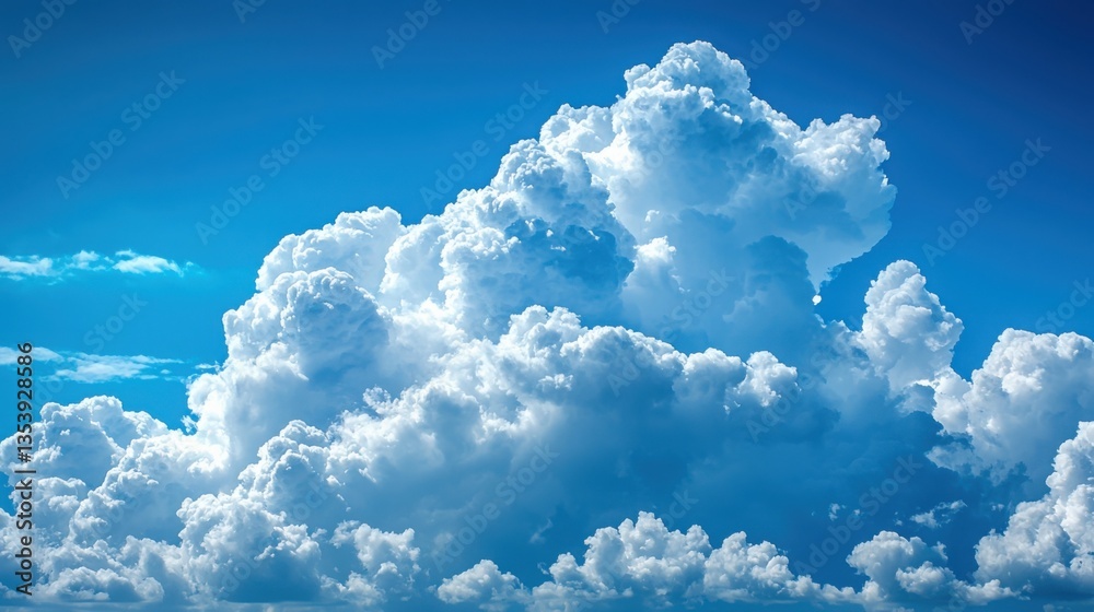 Poster large cloud forming in the sky representing advanced encrypted cloud computing solutions for data pr