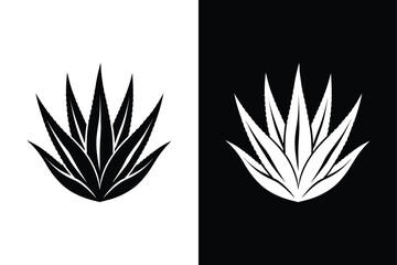 Download Aloe Vera Plant Silhouette High-Quality Vector Icon.