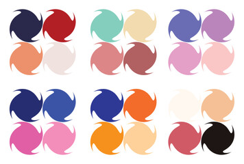 Abstract color palette Color swatches