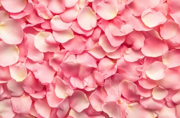 Obraz premium Close-up of delicate pink rose petals in soft, blurred texture, light and airy