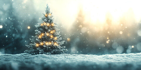 Burning Christmas Tree with Gifts in Flames