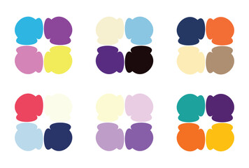 Abstract color palette Color swatches	
