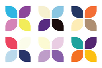 Abstract color palette Color swatches	