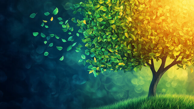 arbor day celebration banner – symbolic illustration promoting tree planting, environmental awareness, and sustainability, perfect for posters, banners, and educational materials