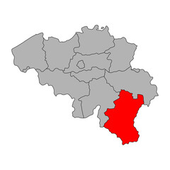 Luxembourg of Belgium map symbol, travel web flat concept icon vector illustration .