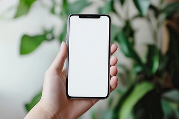 A person holding a modern mobile phone in their hand