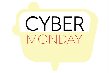 Cyber monday banner in fashionable neon design