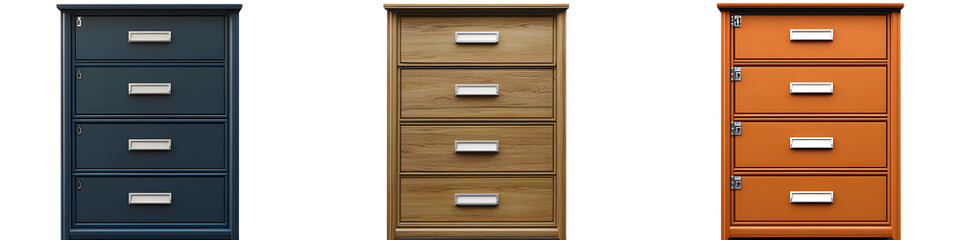 File cabinet isolated on transparent background, PNG, 