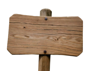 自然の風合いが残る、無垢のメッセージボード　木の記憶　素朴な看板が語る風景　PNG