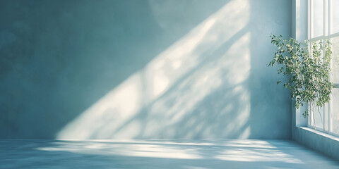 Minimalist Interior with Sunlight and Greenery