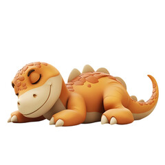 Sleeping Cute Cartoon Dinosaur