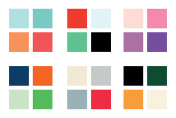 Abstract color palette Color swatches	