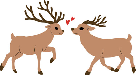 Reindeer couple