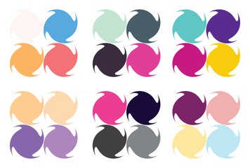 Abstract color palette Color swatches	