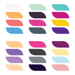 Abstract color palette Color swatches	